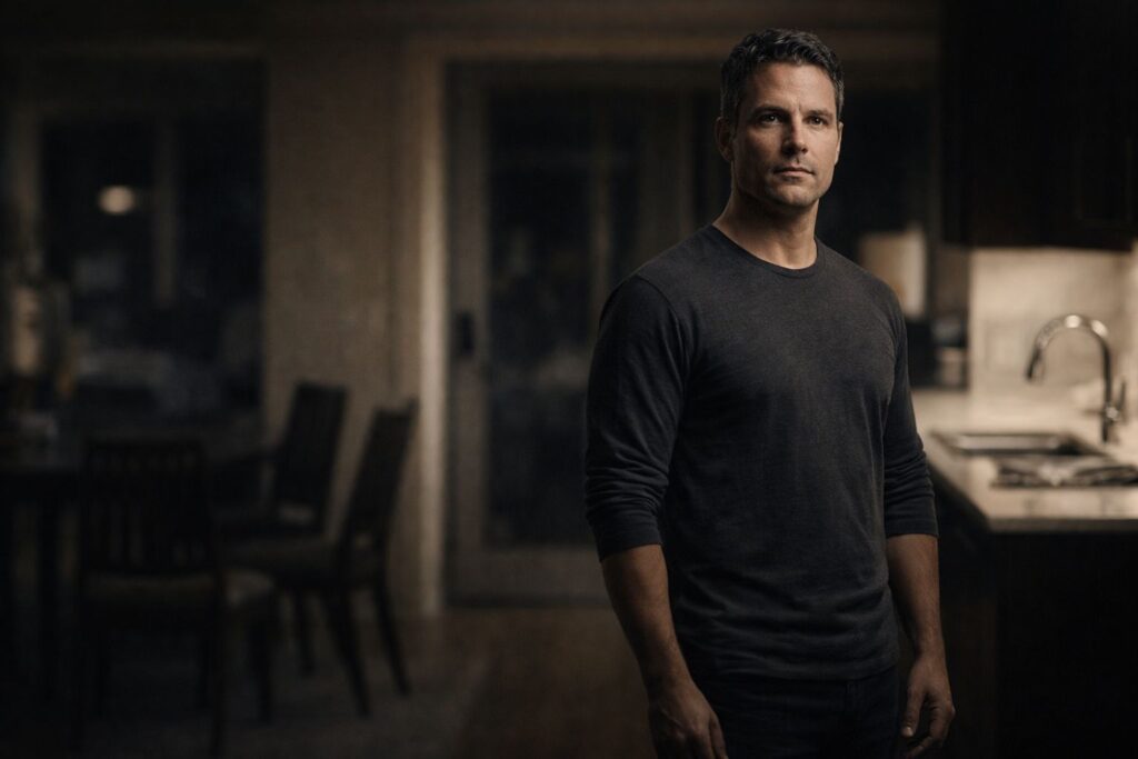 Man holding a calm boundary at home representing how to stop negotiating with yourself and lead with consistency